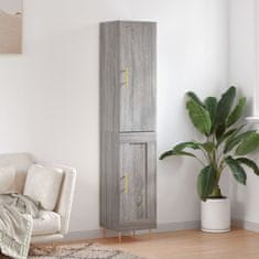 Greatstore Skříň highboard šedá sonoma 34,5 x 34 x 180 cm kompozitní dřevo