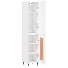 Greatstore Skříň highboard bílá 34,5 x 34 x 180 cm kompozitní dřevo