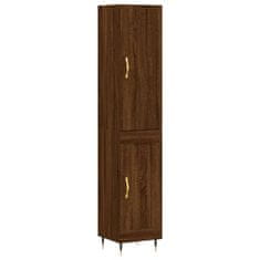 Vidaxl Skříň highboard hnědý dub 34,5 x 34 x 180 cm kompozitní dřevo