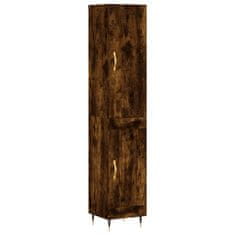 Greatstore Skříň highboard kouřový dub 34,5 x 34 x 180 cm kompozitní dřevo