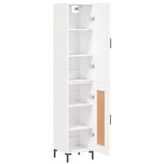 Greatstore Skříň highboard bílá 34,5 x 34 x 180 cm kompozitní dřevo