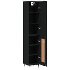 Greatstore Skříň highboard černá 34,5 x 34 x 180 cm kompozitní dřevo