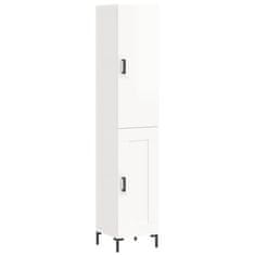 Vidaxl Skříň highboard bílá s vysokým leskem 34,5x34x180 cm kompozit