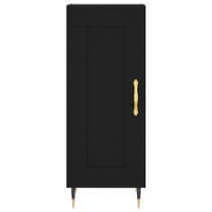 Greatstore Skříň highboard černá 34,5 x 34 x 180 cm kompozitní dřevo