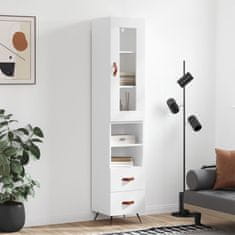 Greatstore Skříň highboard bílá 34,5 x 34 x 180 cm kompozitní dřevo