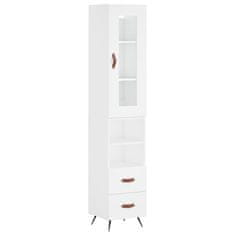 Vidaxl Skříň highboard bílá 34,5 x 34 x 180 cm kompozitní dřevo