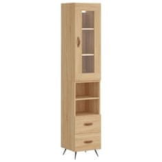 Vidaxl Skříň highboard dub sonoma 34,5 x 34 x 180 cm kompozitní dřevo