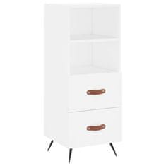 Greatstore Skříň highboard bílá 34,5 x 34 x 180 cm kompozitní dřevo