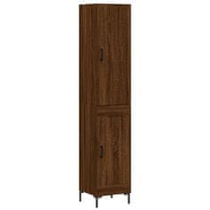 Vidaxl Skříň highboard hnědý dub 34,5 x 34 x 180 cm kompozitní dřevo