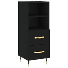 Greatstore Skříň highboard černá 34,5 x 34 x 180 cm kompozitní dřevo