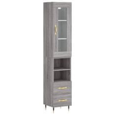 Vidaxl Skříň highboard šedá sonoma 34,5 x 34 x 180 cm kompozitní dřevo