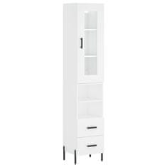 Greatstore Skříň highboard bílá 34,5 x 34 x 180 cm kompozitní dřevo