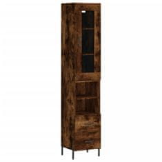 Vidaxl Skříň highboard kouřový dub 34,5 x 34 x 180 cm kompozitní dřevo