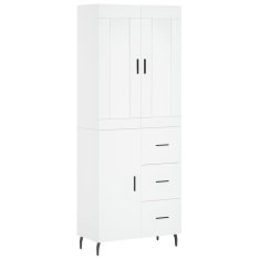 Vidaxl Skříň highboard bílá 69,5 x 34 x 180 cm kompozitní dřevo