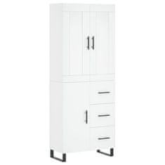 Greatstore Skříň highboard bílá 69,5 x 34 x 180 cm kompozitní dřevo