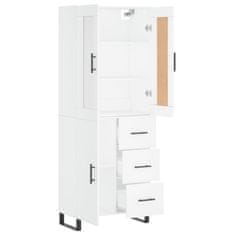 Greatstore Skříň highboard bílá 69,5 x 34 x 180 cm kompozitní dřevo