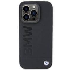 Bmw hard silikonové pouzdro iPhone 15 PRO MAX 6.7" black Leather Hot Stamp