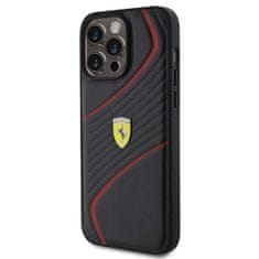 Ferrari hard silikonové pouzdro iPhone 15 PRO MAX 6.7" black Twist Metal Logo