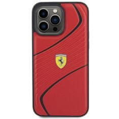 Ferrari hard silikonové pouzdro iPhone 15 PRO MAX 6.7" red Twist Metal Logo