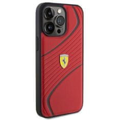 Ferrari hard silikonové pouzdro iPhone 15 PRO MAX 6.7" red Twist Metal Logo