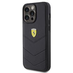 Ferrari hard silikonové pouzdro iPhone 15 PRO MAX 6.7" black Quilted Metal Logo