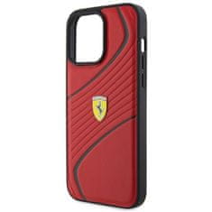 Ferrari hard silikonové pouzdro iPhone 15 PRO MAX 6.7" red Twist Metal Logo