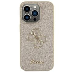 Guess hard kryt na iPhone 15 PRO MAX 6.7" Gold Glitter Script Big 4G