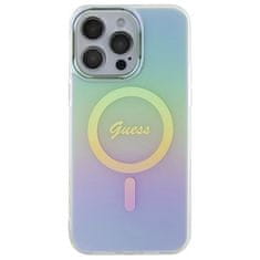 Guess hard silikonový obal iPhone 15 PRO 6.1" turquoise IML Iridescent MagSafe