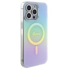 Guess hard silikonový obal iPhone 15 PRO 6.1" turquoise IML Iridescent MagSafe