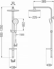 Mexen Q05 černá sprchový sloup (798050595-70)