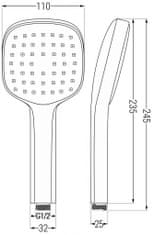 Mexen Uno dr33 sprchová sestava podomítková, chrom (71435DR33-00)