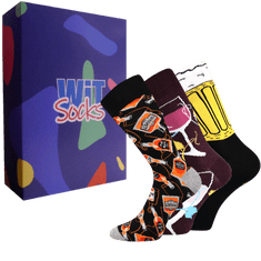 WiTSocks Veselé Ponožky Dárkový set - Ponožky Alkoholik, 39-42