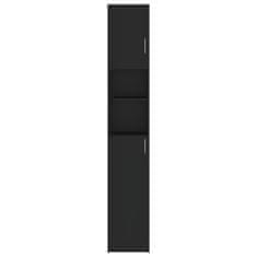 Vidaxl Koupelnová skříňka černá 32 x 25,5 x 190 cm kompozitní dřevo