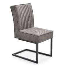 Casa Vital Sada 2 jídelních židlí TIO, 49x63x87 cm, umělá kůže, šedá