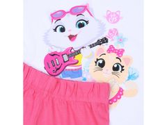 sarcia.eu Dívčí růžovo-bílé pyžamo značky Milady & Pilou 44 Cats 7 let 122 cm