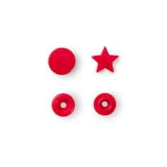 PRYM Plastové patentky "Color Snaps" hvězdičky, 12,4 mm, 30 ks, červené