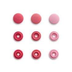 PRYM Plastové patentky "Color Snaps Mini", Prym Love, 9 mm, 36 ks, v odstínech růžové