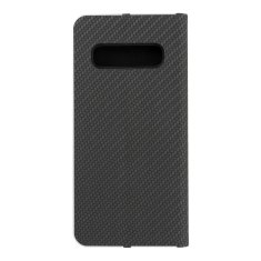 FORCELL Pouzdro LUNA Book Carbon pro SAMSUNG S10 , černé 5903396009556