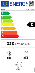 Romo CHLADNIČKA RCN2511LD + 4 roky záruka po registraci