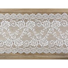 PartyDeco Dekorační krajka Ivory 15 cm