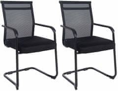 Sortland Kancelářské židle Denny - 2 ks | černé