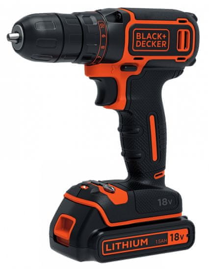 Black+Decker BLACK + DECKER Šroubovák 18V BDCDC18 1x1,5Ah