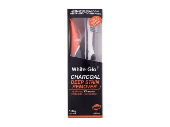 White Glo 100ml charcoal deep stain remover, zubní pasta