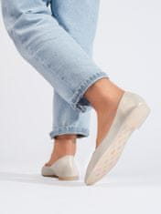 Amiatex Komfortní baleríny hnědé dámské bez podpatku + Ponožky Gatta Calzino Strech, odstíny hnědé a béžové, 37