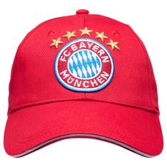 FotbalFans Kšiltovka FC Bayern Mnichov, Červená, Znak klubu, Bavlna, 55-61cm