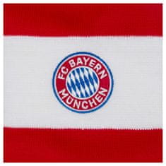 FotbalFans Pruhovaná šála FC Bayern, červeno-bílá, znak a nápis, 137x17cm