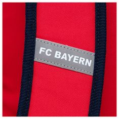 FotbalFans Sportovní batoh FC Bayern Mnichov, Červený, Barevný znak, 28x14x45cm