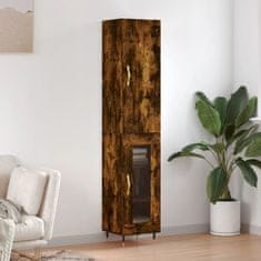 Greatstore Skříň highboard kouřový dub 34,5 x 34 x 180 cm kompozitní dřevo