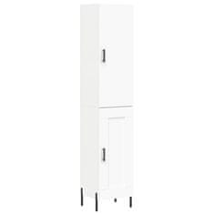 Greatstore Skříň highboard bílá 34,5 x 34 x 180 cm kompozitní dřevo