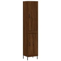 Vidaxl Skříň highboard hnědý dub 34,5 x 34 x 180 cm kompozitní dřevo